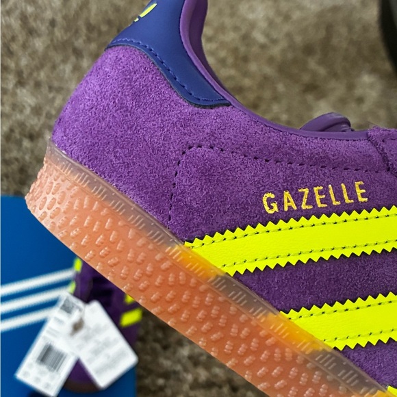 Adidas Gazelle - 100% Authentic Purple Yellow 12Kids– New in Box - 1 day 📦 - Picture 3 of 12
